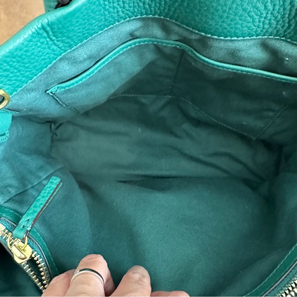 Tory Burch Gemini Link Leather Tote in Melachite - Picture 6 of 16